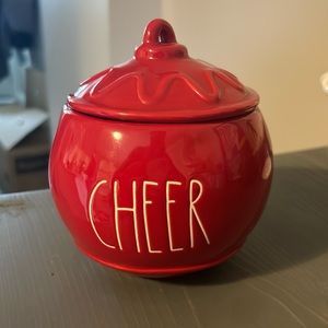 Rae Dunn Cheer Ornament Cannister